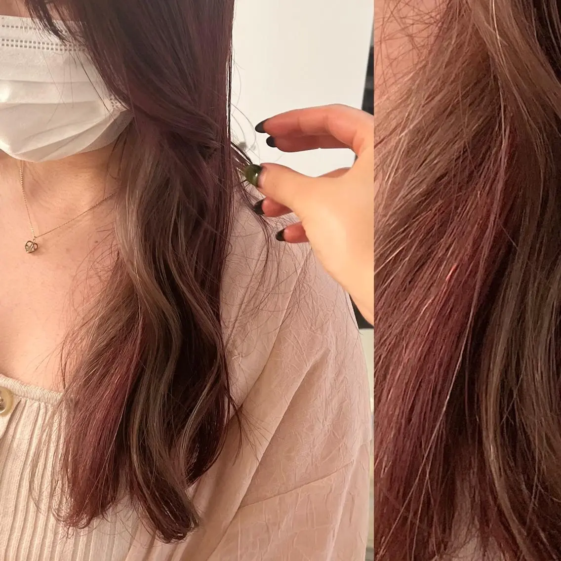 ロング カラー ヘアアレンジ ベージュカラー ブリーチ ブラウンカラー ケアブリーチ カシス stylist ◎RUKI.のヘアスタイル