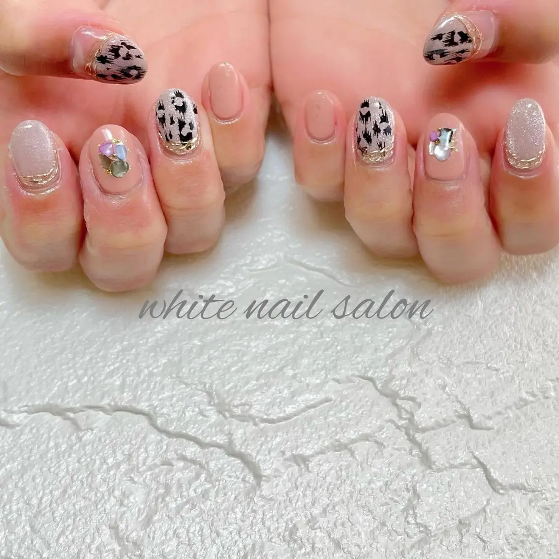 ネイル フットネイル ジェルネイル ハードジェル ラメ(グリッター) 持ち込み ハンドネイル white nail salonのネイルデザイン
