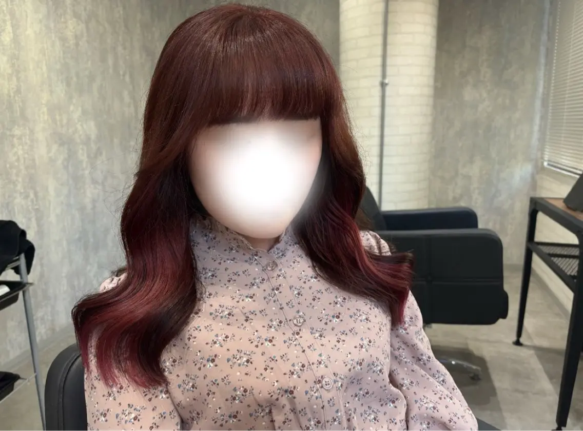 セミロング カラー ヘアアレンジ カット ヘアカラー kei🤎ベージュ /透明感カラー/博多のヘアスタイル