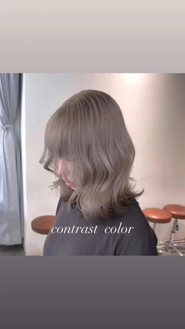 ミディアム カラー カット ヘアカラー トリートメント ヘアセット 💜ハイトーン💛 マジカルかいちゃんのヘアスタイル