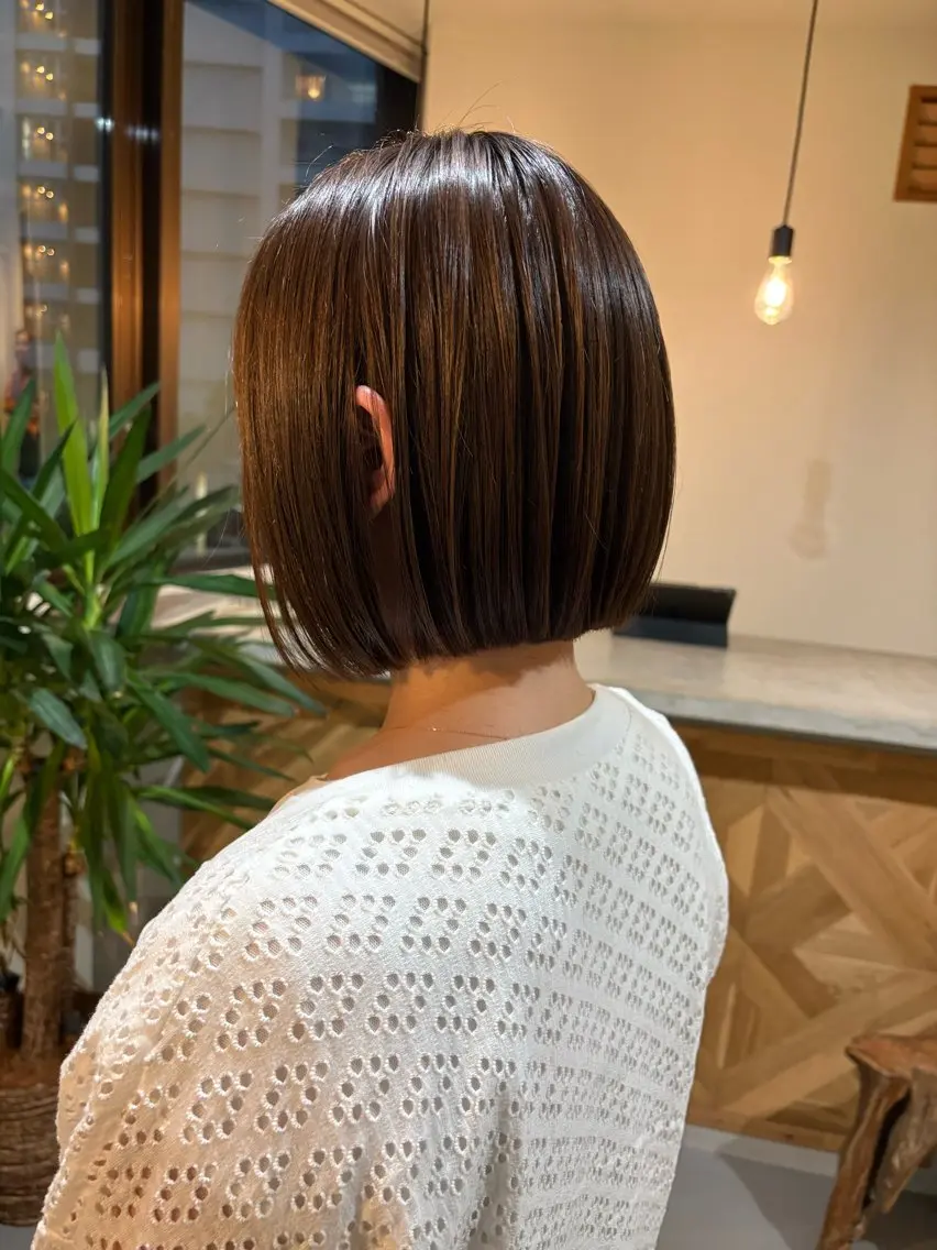 ミディアム ボブ/ショート/小倉 ✂中尾吏穏のヘアスタイル