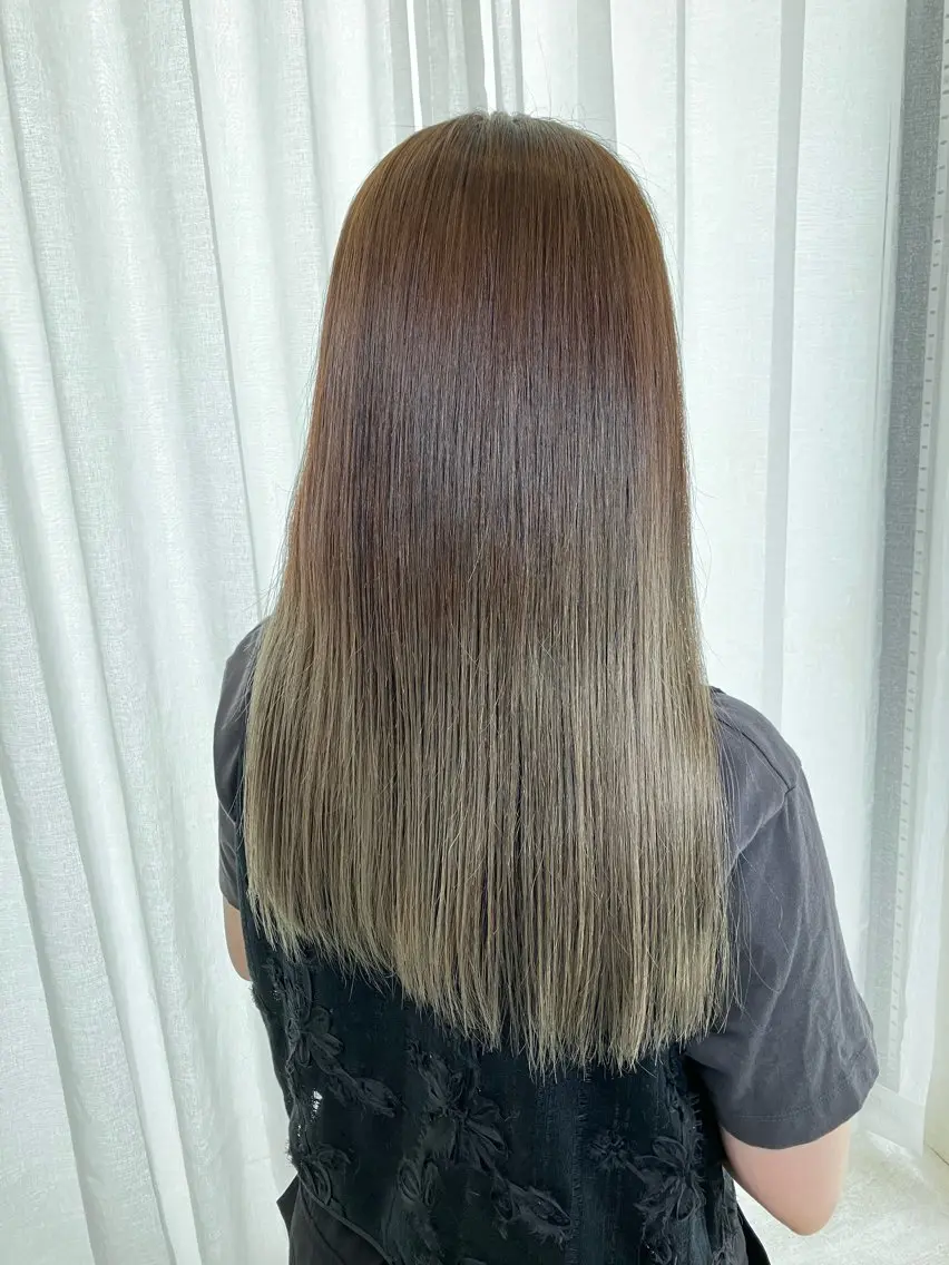 ロング 髪質改善 ヘアカラー タカギ/艶髪カラー /髪質改善/縮毛矯正のヘアスタイル