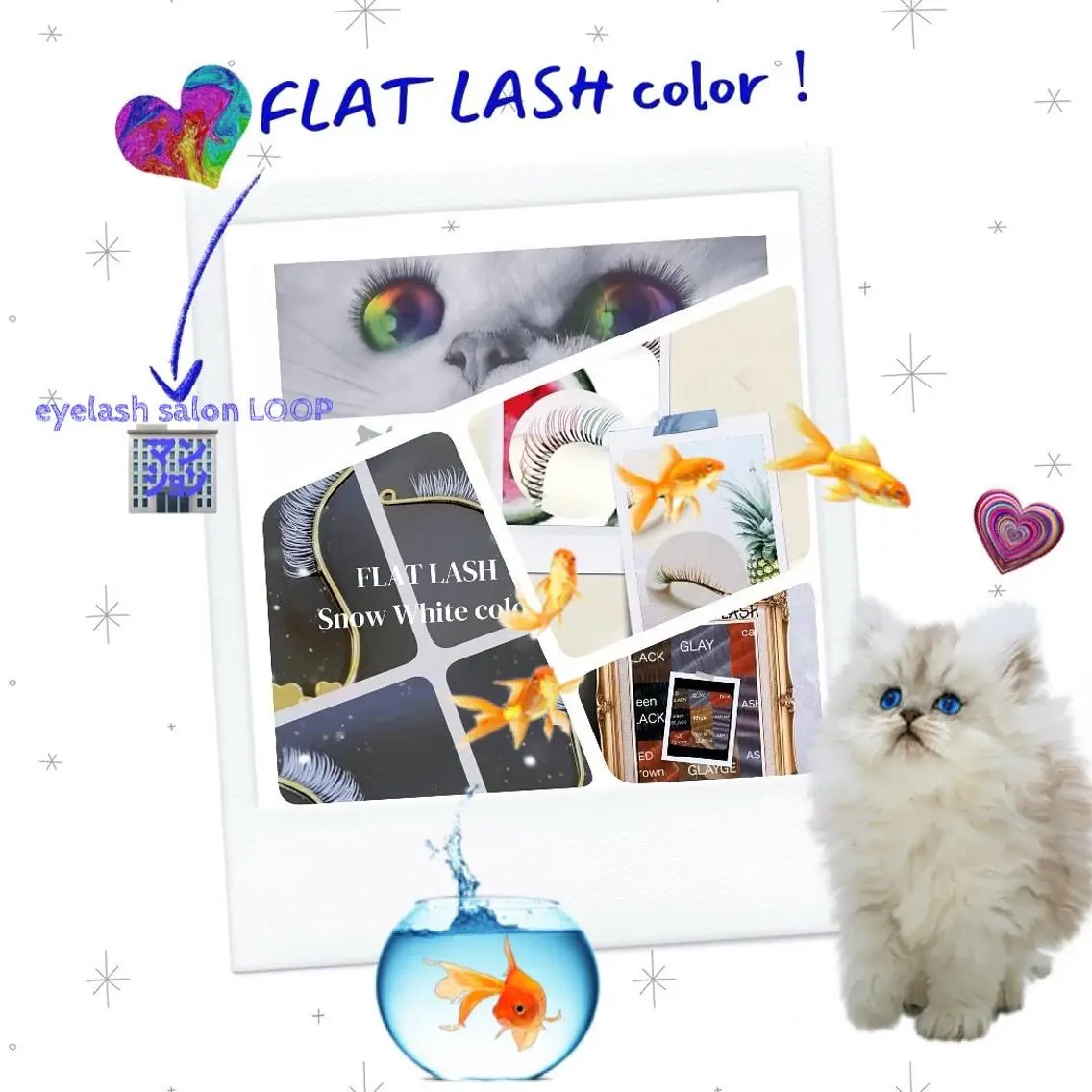 カラー マツエク・マツパ アイブロウ 眉カラー フラットラッシュ ボリュームラッシュ eyelash salonLoopꨄのマツエク・マツパデザイン