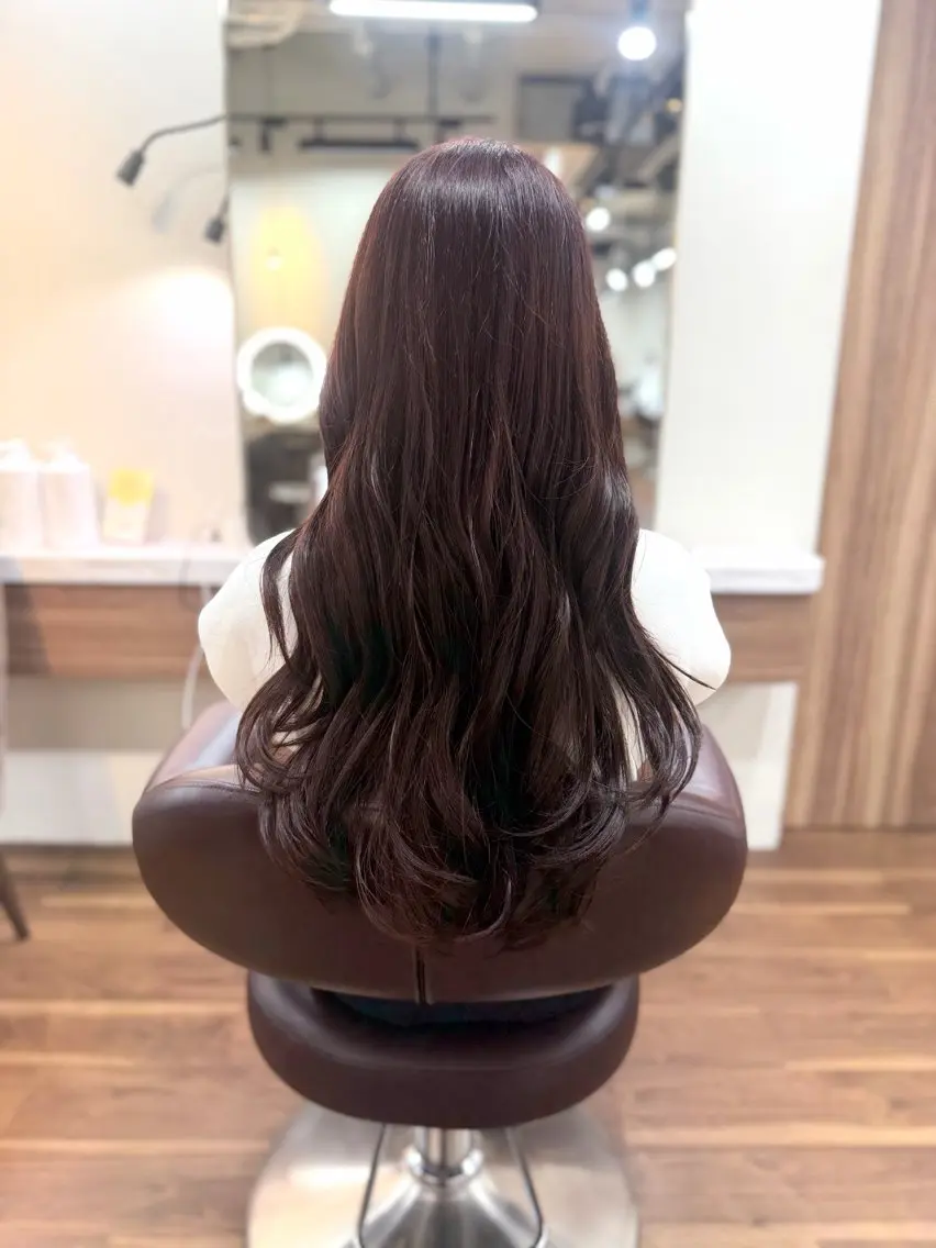 ロング カラー レッドカラー ヘアカラー トリートメント みさき ♡のヘアスタイル