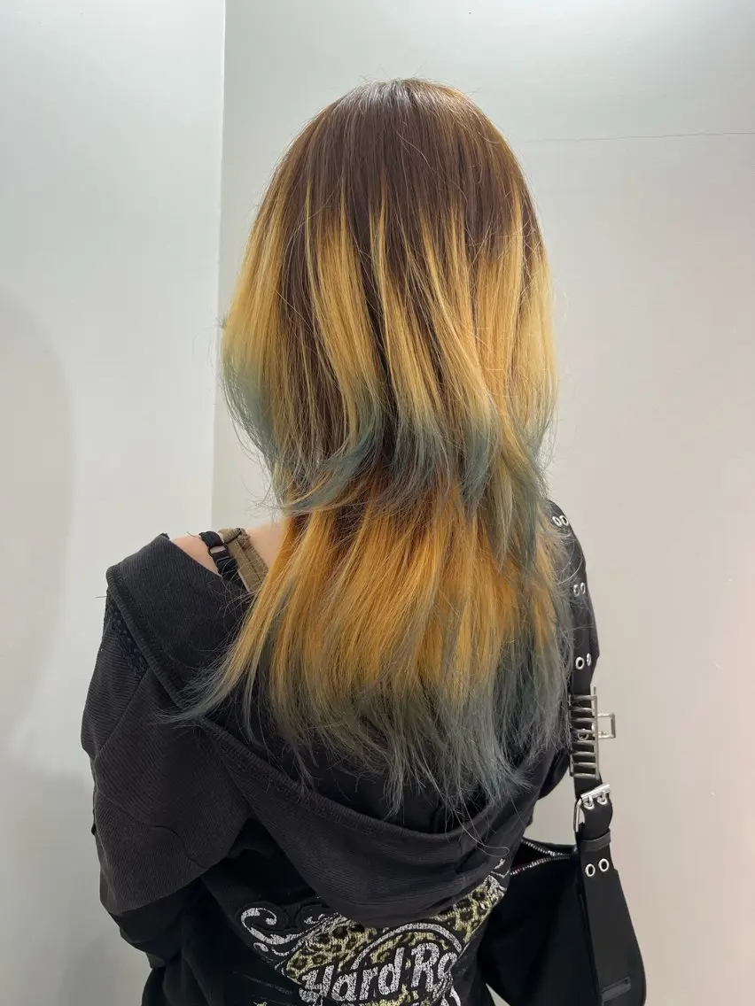 セミロング カット ヘアカラー 💥ウルフカット デザインあんな💥のヘアスタイル
