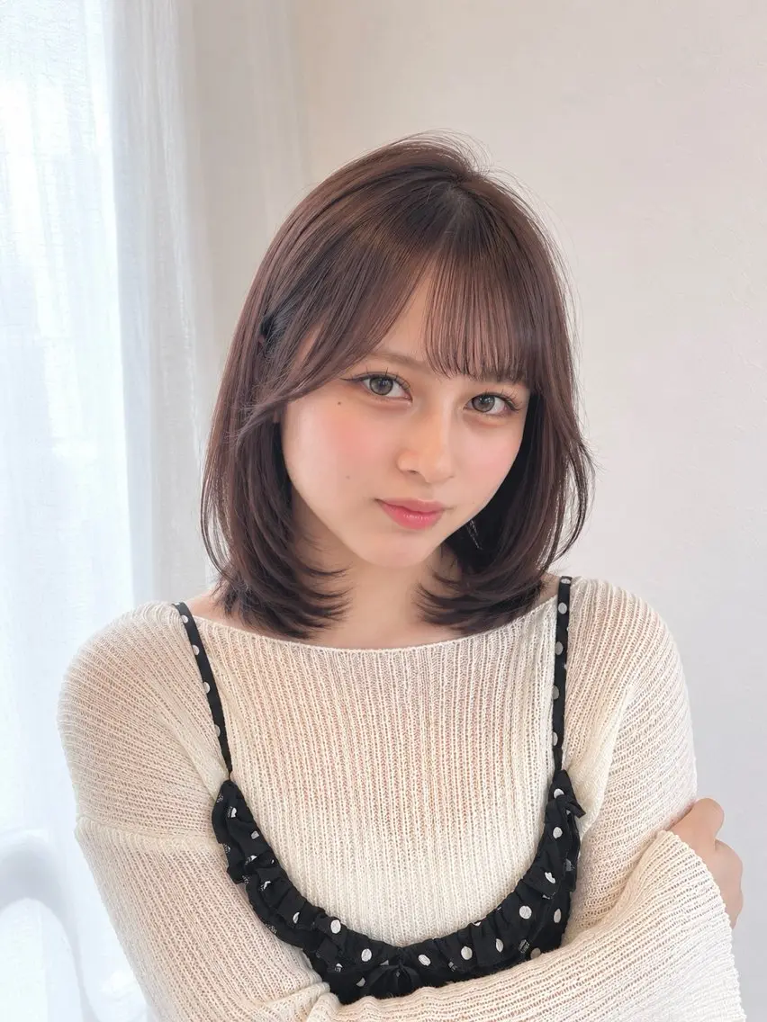 ミディアム ヘアカラー annuy 🩶るのんのヘアスタイル