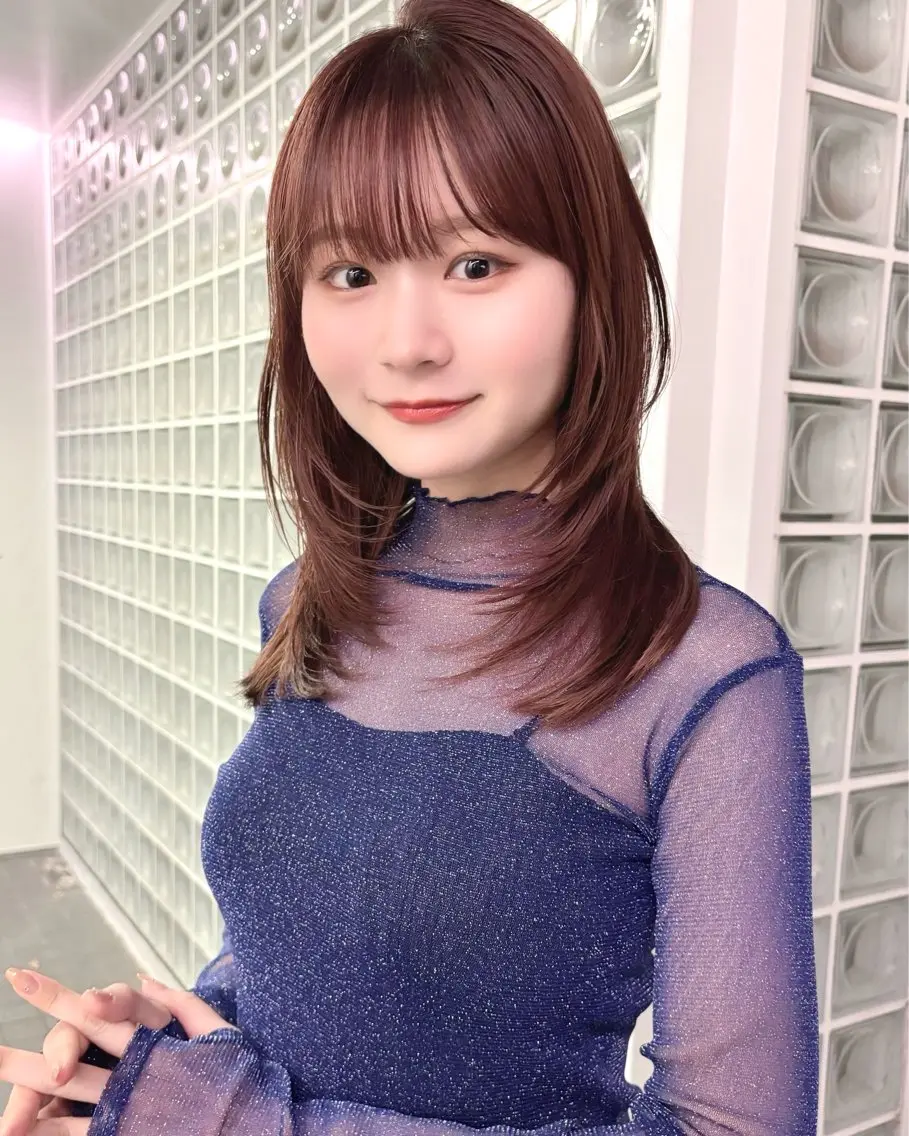 ミディアム レイヤーカット カット ヘアカラー 表参道レイヤーカット 髪質改善山岸季生のヘアスタイル