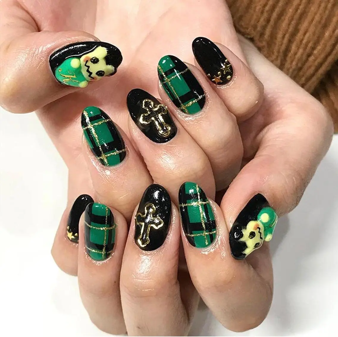 ネイル 渋谷／チップ長さ出し 👑アプレgel-xのネイルデザイン