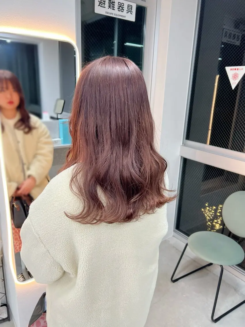 セミロング ヘアカラー maya🇰🇷韓国 レイヤー/顔まわりのヘアスタイル