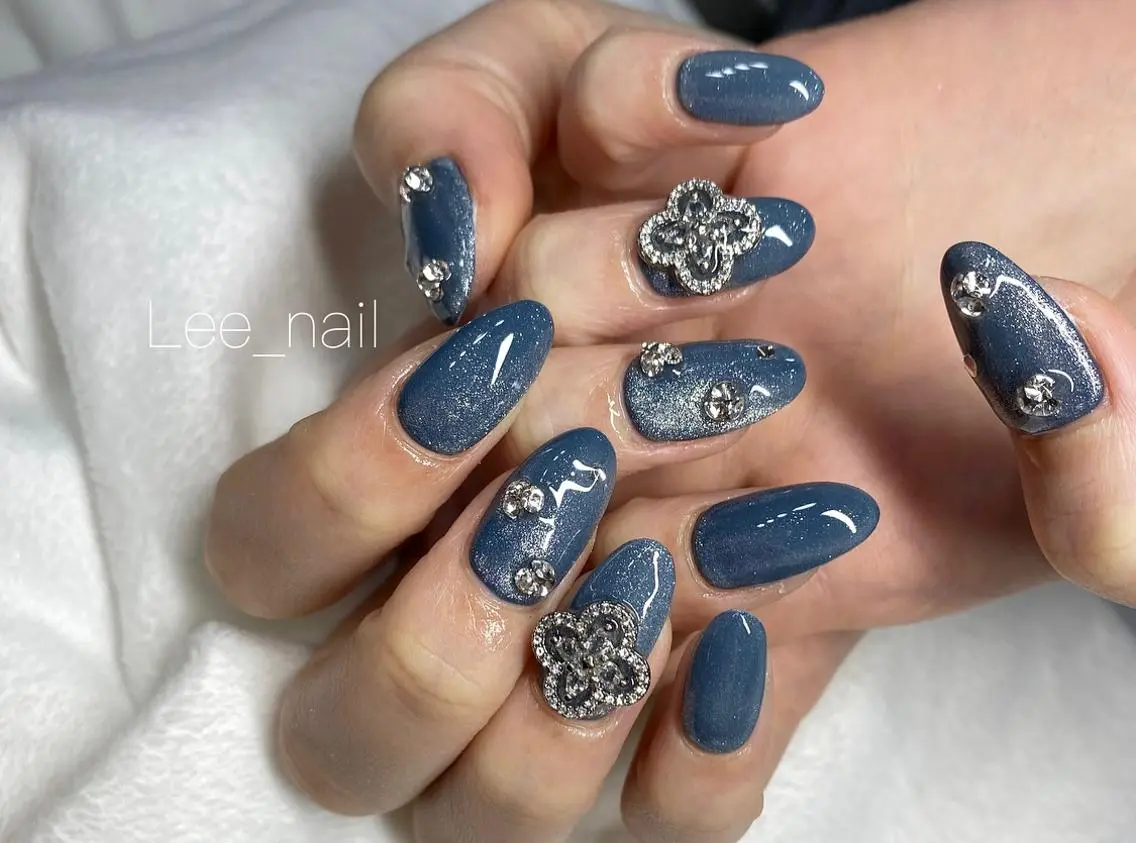 ネイル マグネットネイル ワンカラーネイル ハンドネイル Lee_ nailのネイルデザイン