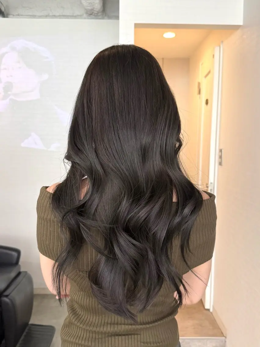 ロング カット ヘアカラー トリートメント 池袋髪質改善 タニグチのヘアスタイル