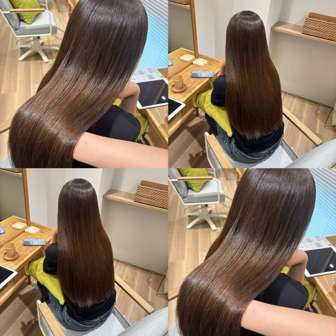 ロング カラー ベージュカラー ブラウンカラー ヘアカラー トリートメント RINNO🌷透明感 カラー/髪質改善のヘアスタイル
