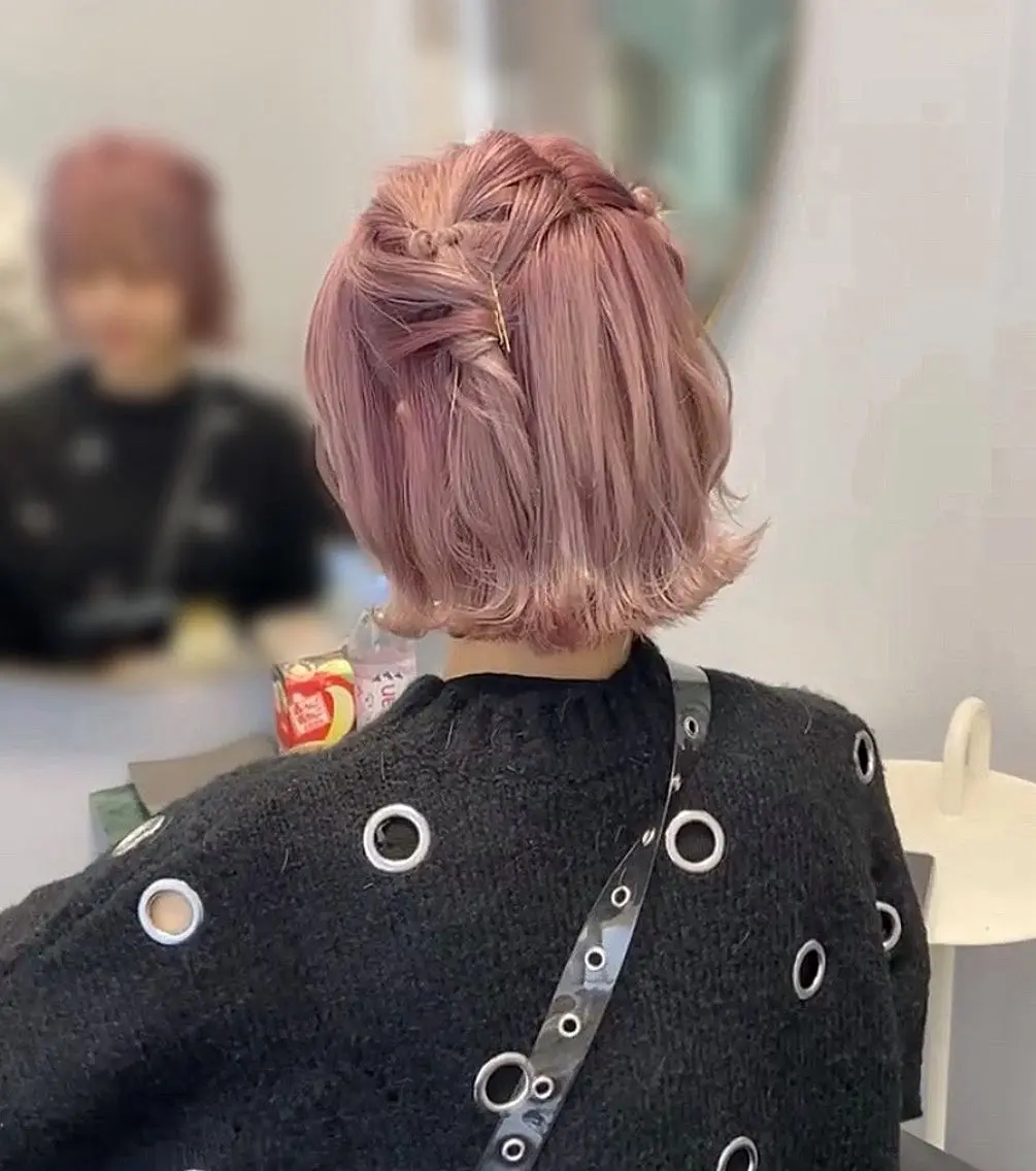 ショート カラー ヘアアレンジ ボブ まつ毛パーマ/ ゆうかのマツエク・マツパデザイン