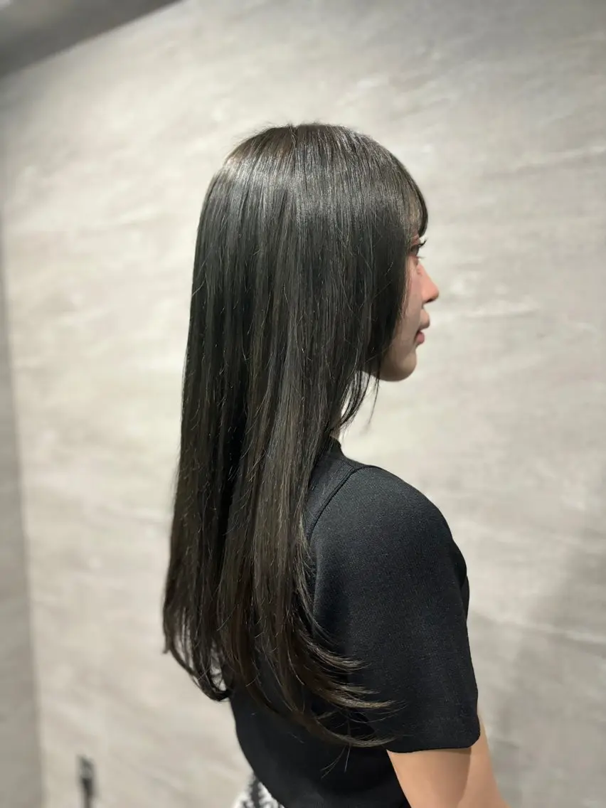 ロング カラー グレージュ 永井大樹✨ 透明感カラー✨のヘアスタイル