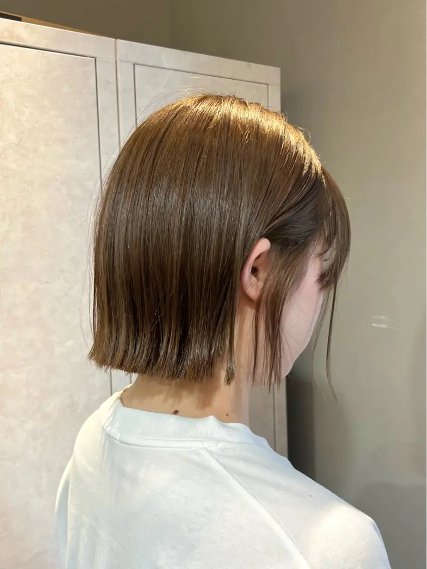 ショート カラー ダブルカラー ボブ 神戸ボブ✂️ ioe三宮/田 伸佳のヘアスタイル