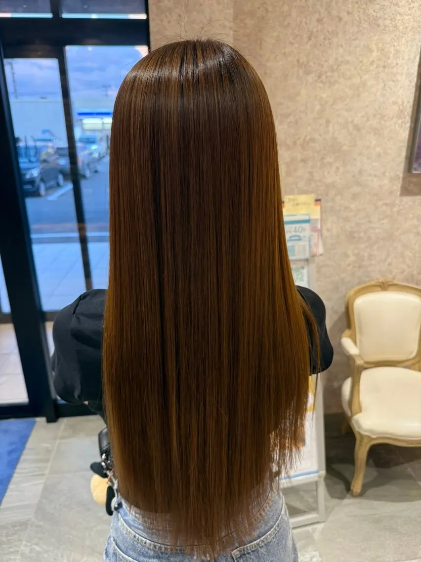 ロング カラー トリートメント ハイトーンベージュ 新潟/Manamiのヘアスタイル