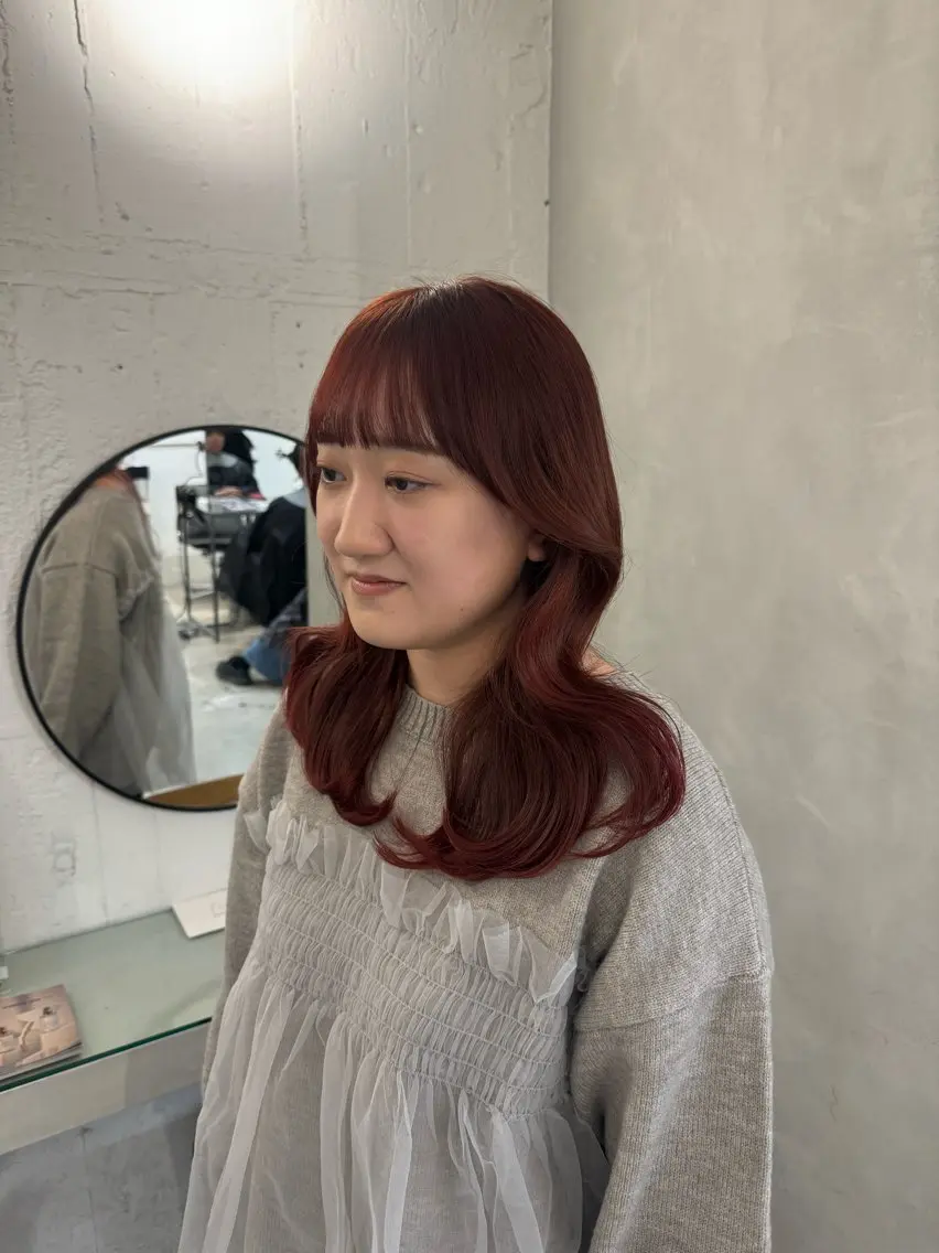 セミロング カット ヘアカラー トリートメント 新宿/顔周りカット +レイヤー＝しずく♩のヘアスタイル