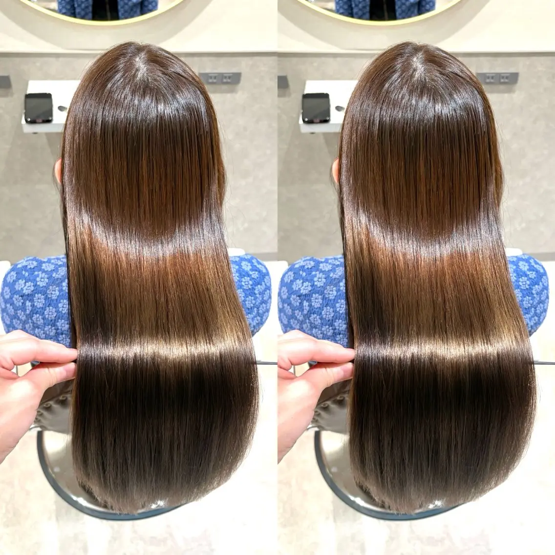 ロング カラー 髪質改善 縮毛矯正 トリートメント ヘアカラー トリートメント 髪質改善 縮毛矯正/ レイヤー/銀座/本木のヘアスタイル