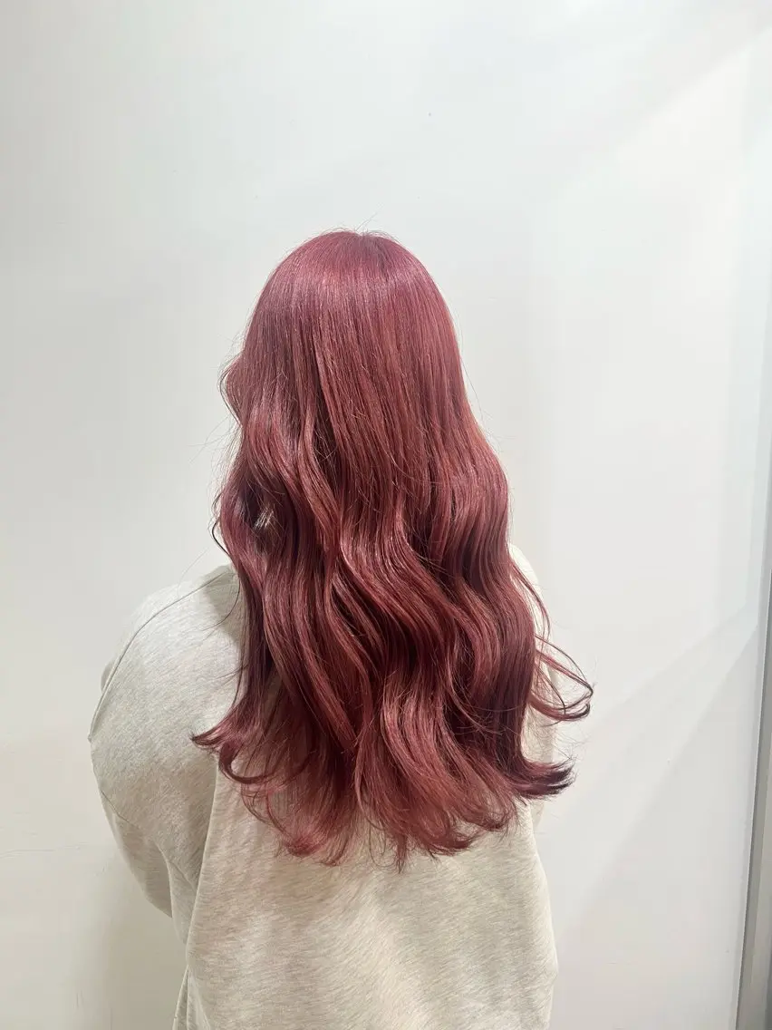 カラー ブリーチ ピンクカラー ヘアカラー きむら なみか🪐のヘアスタイル