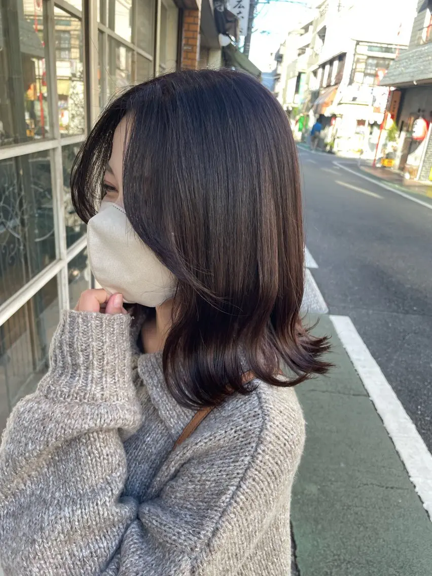 ミディアム ヘアカラー トリートメント ハイレート🤍🫧 池田のヘアスタイル