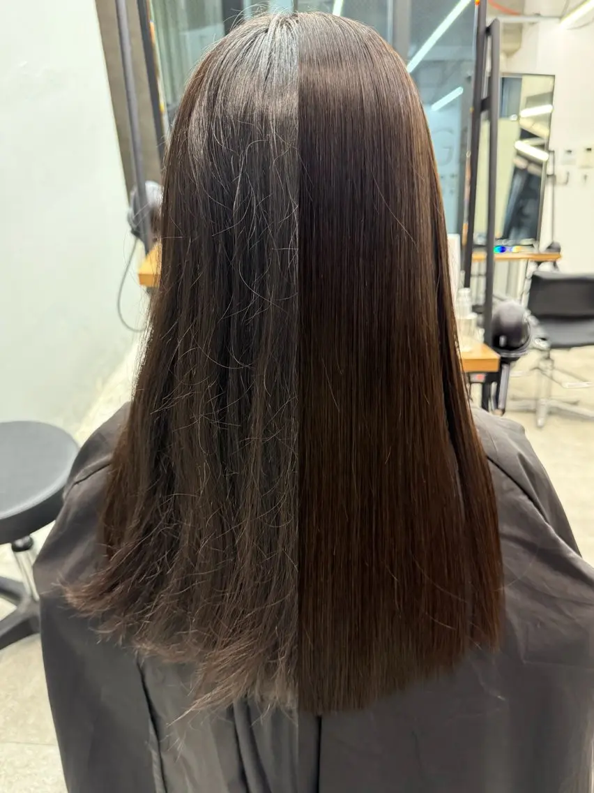 ロング カット 縮毛矯正 トリートメント 髪質改善/美髪矯正/ 小顔ボブNANAのヘアスタイル