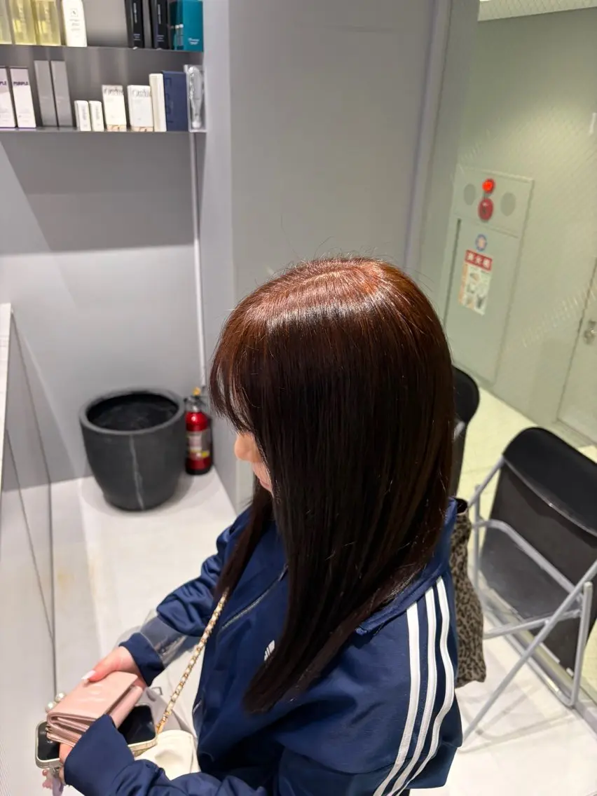 ロング ヘアカラー ハイトーン✖️ 縮毛矯正シュンペイのヘアスタイル