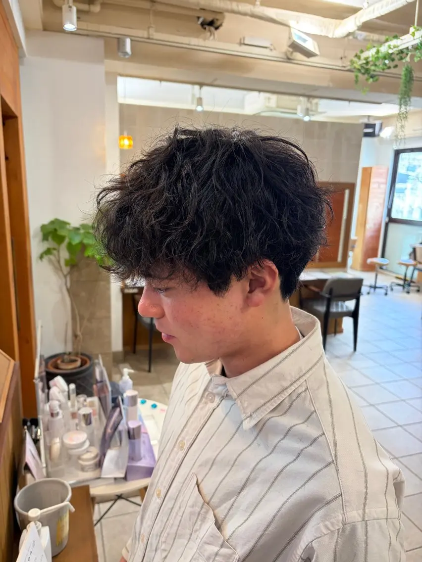 ショート ツイストパーマ カット パーマ 篠原 一成のヘアスタイル
