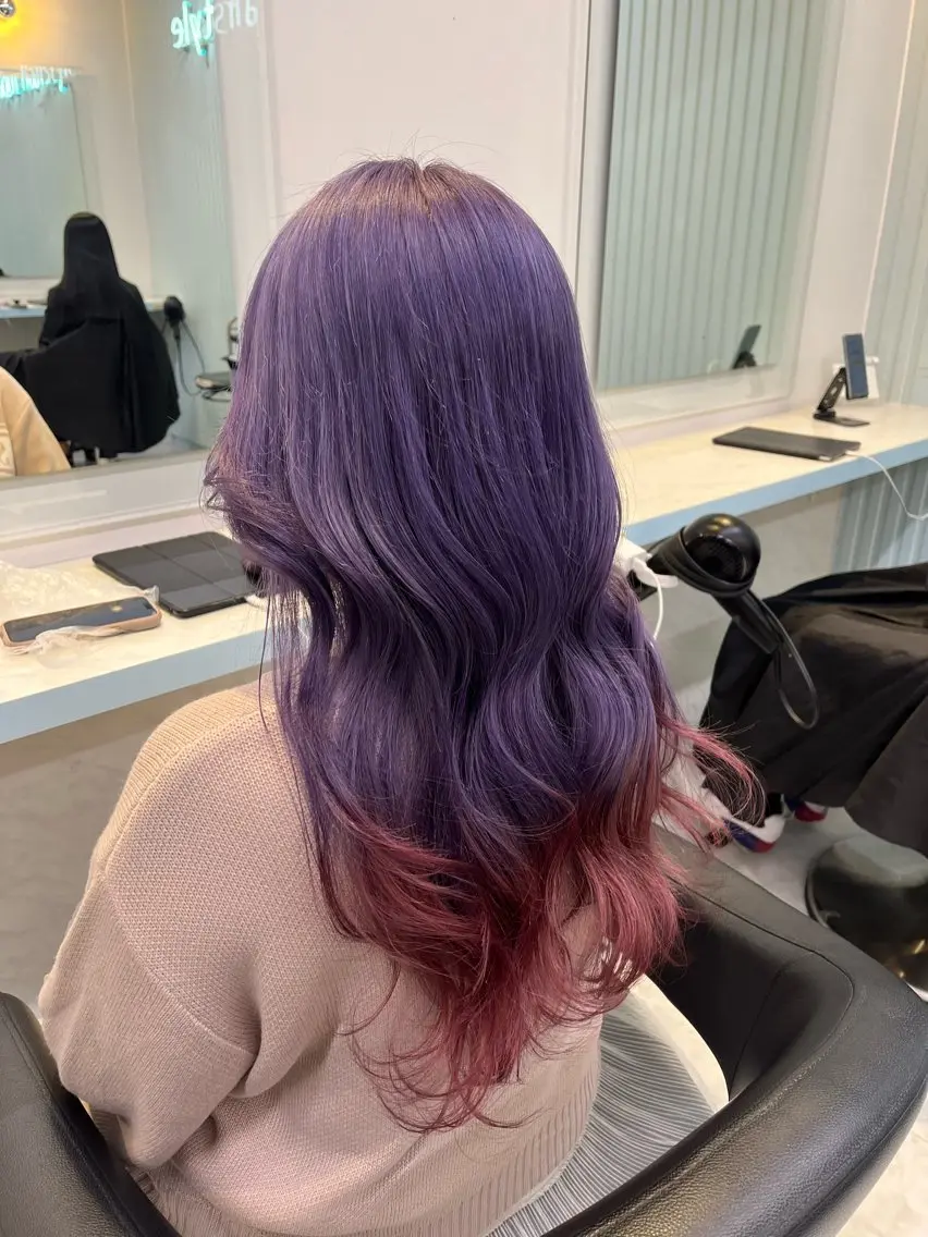 ロング カラー ヘアカラー トリートメント ブリーチカラー 🩵MIZUKIのヘアスタイル