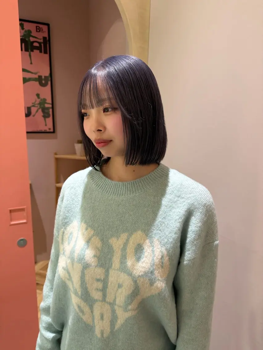 【ミニモ限定🪐】bobカット+ブリーチダブルカラー+1step treatmentの写真