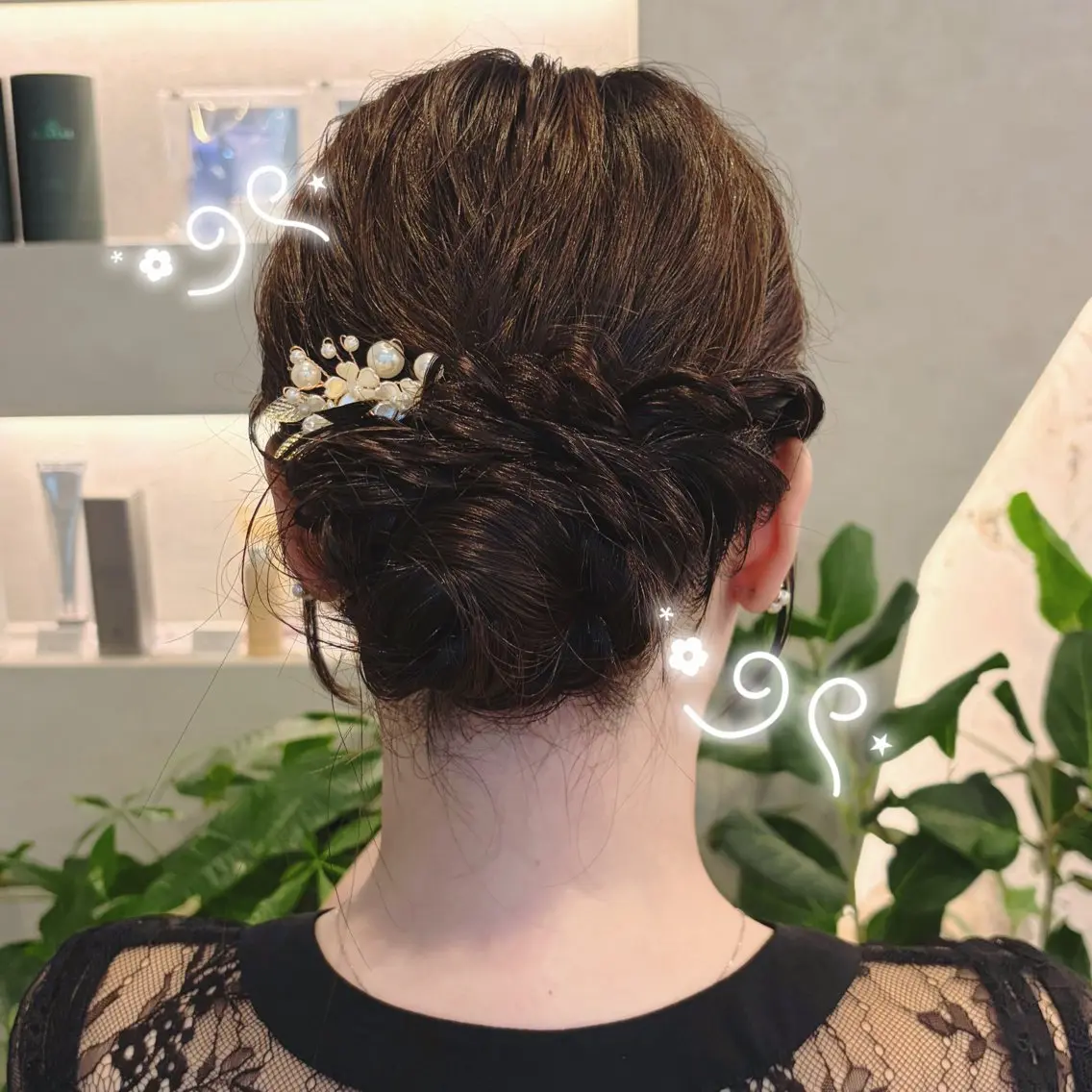 セミロング カラー ヘアアレンジ 結婚式・ブライダル 🩷ワンカラーモデル / れいな🩷のヘアスタイル