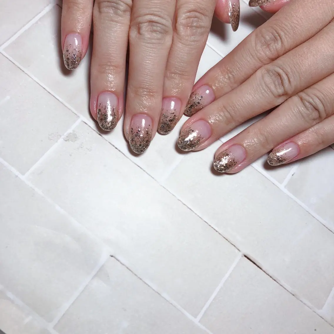 ネイル グラデーション ラメ(グリッター) ラメグラデーション 587nail *のネイルデザイン