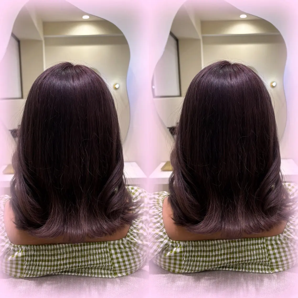 ミディアム カラー ブリーチ グレージュ ラベンダーカラー ラベンダーグレージュ ラベンダーグレー 猪妻 采蘭のヘアスタイル