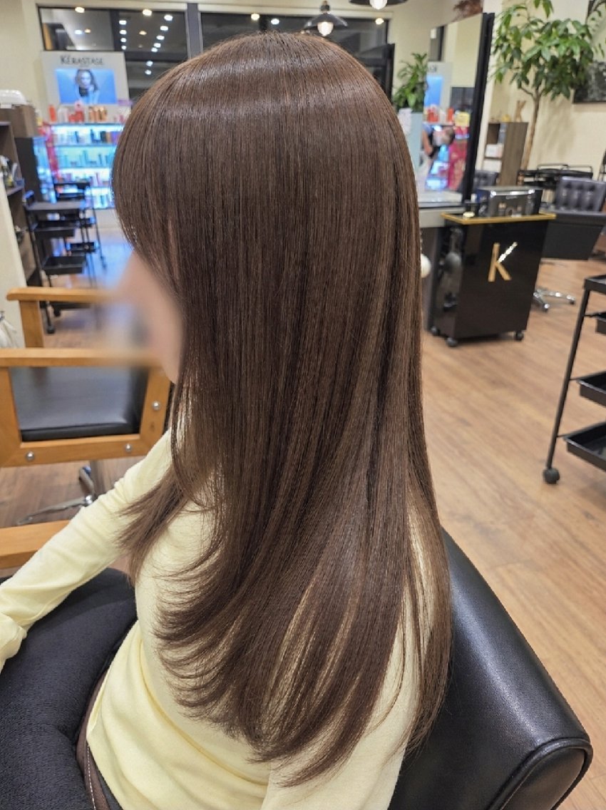 ロング カラー カット ヘアカラー トリートメント 関口 友菜のヘアスタイル