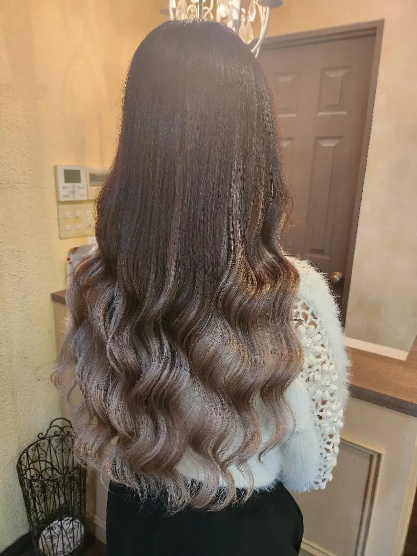 ロング ヘアアレンジ シールエクステ エクステ ロング カット エクステ 田井中 悠紀のヘアスタイル