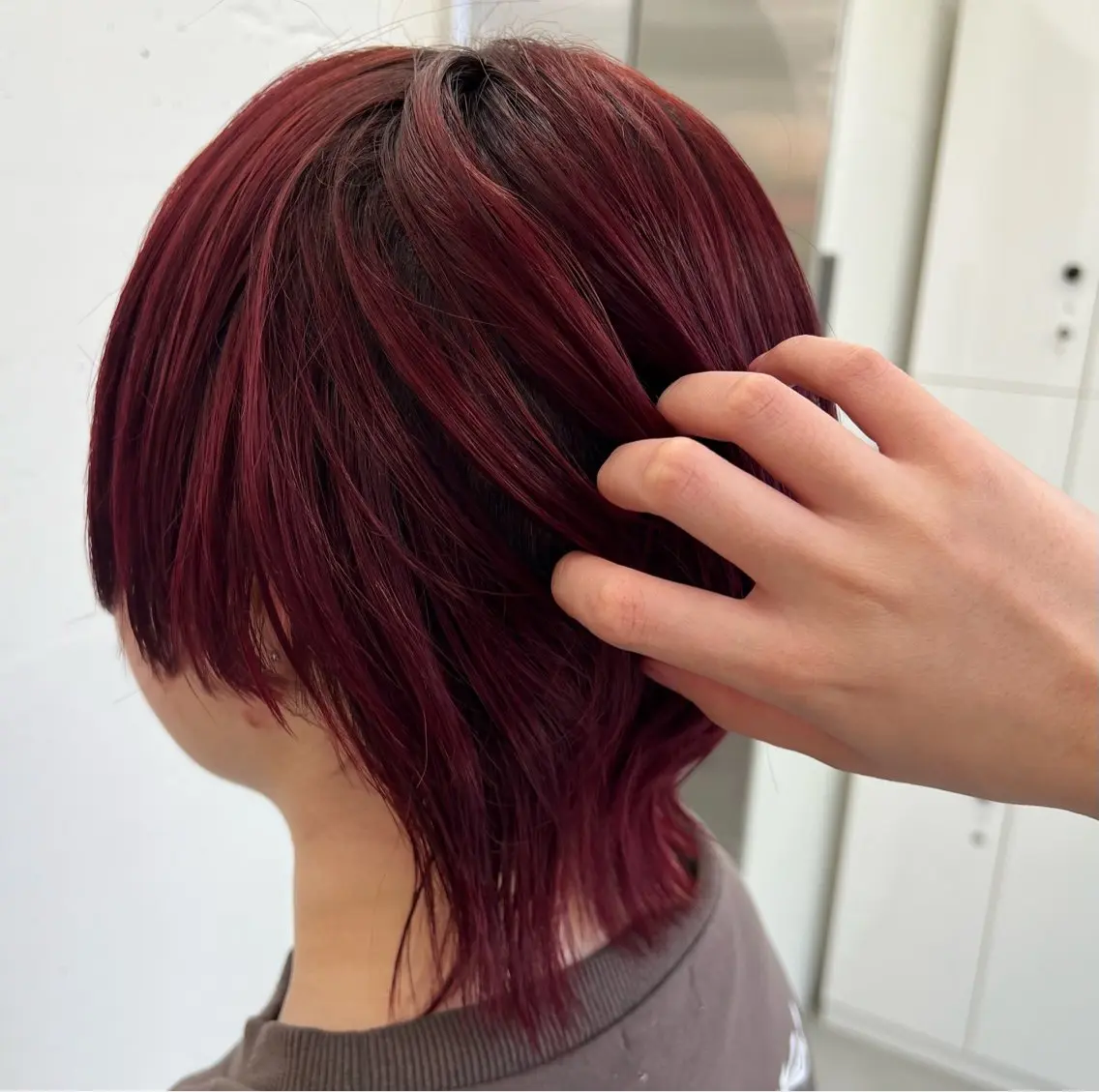 ショート カラー ボルドーカラー レッドカラー 🌷︎あすか🌷 JILLSTUDIOのヘアスタイル