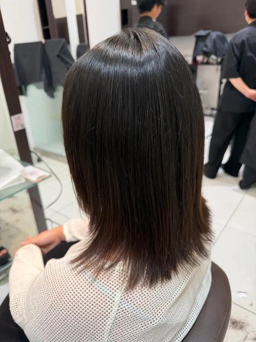 ミディアム カット 縮毛矯正 トリートメント 🐥長木 ゆかり🐥 ショートモデル募集のヘアスタイル