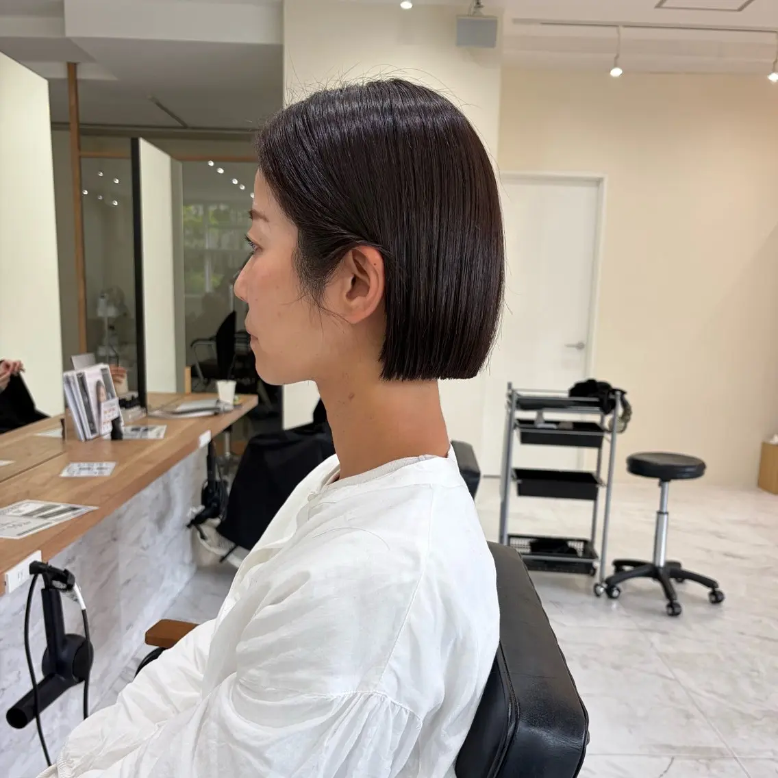 ショート パーマ ボブ 似合わせカット カット 縮毛矯正 YUUKI/ミニボブ ボブ/髪質改善のヘアスタイル