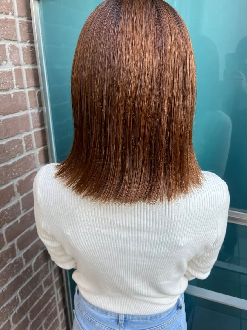 セミロング カラー 久木原 ゆりのヘアスタイル