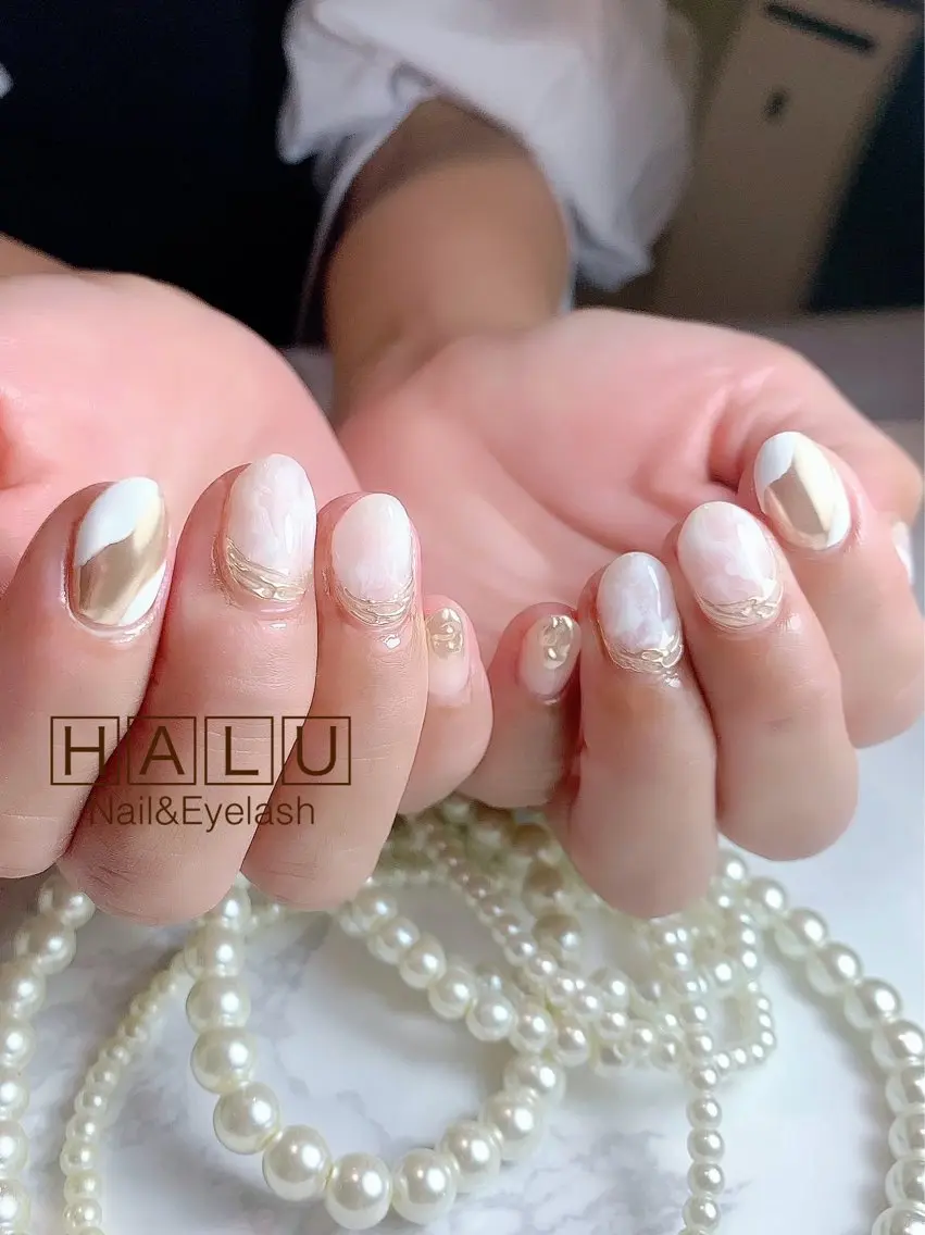 ネイル ゴールド HALU ハルのネイルデザイン