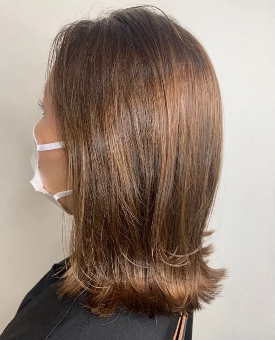 カラー 縮毛矯正 トリートメント 林 美月のヘアスタイル