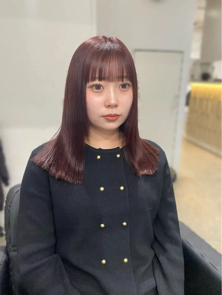 カラー カット ヘアカラー トリートメント RISAKO レイヤーカット🎀のヘアスタイル