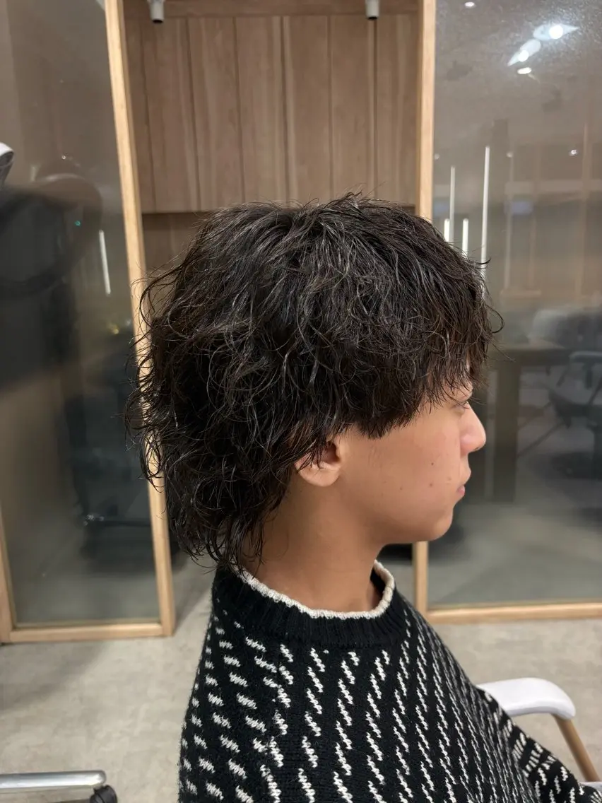 パーマ メンズ カット パーマ トリートメント 縮毛矯正特化💎& 透明感カラー✨レオのヘアスタイル