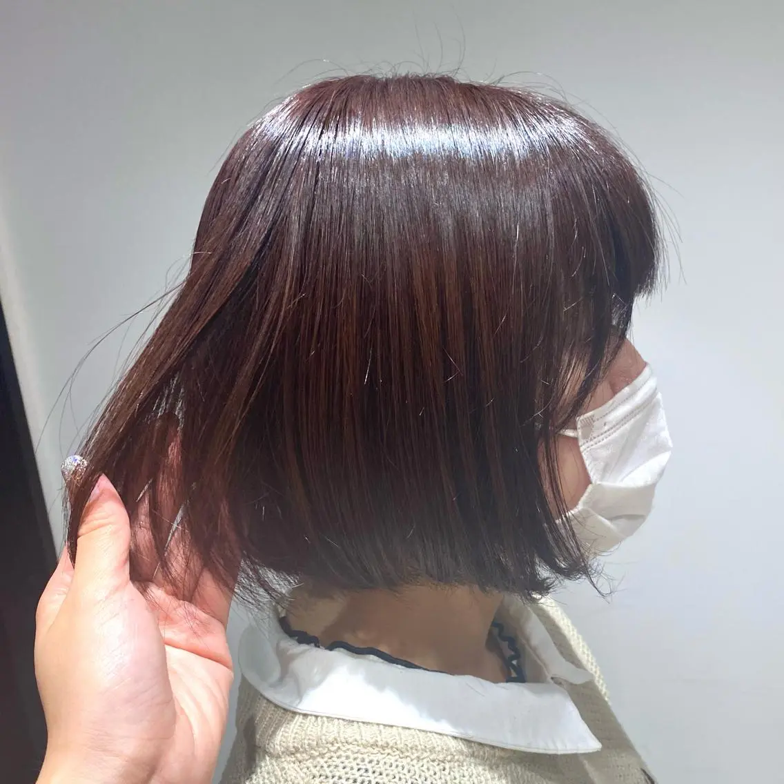 ミディアム カラー ブラウンカラー ピンクカラー ピンクブラウン 新宿⌇韓国風ヘア ⌇透明感カラーのヘアスタイル