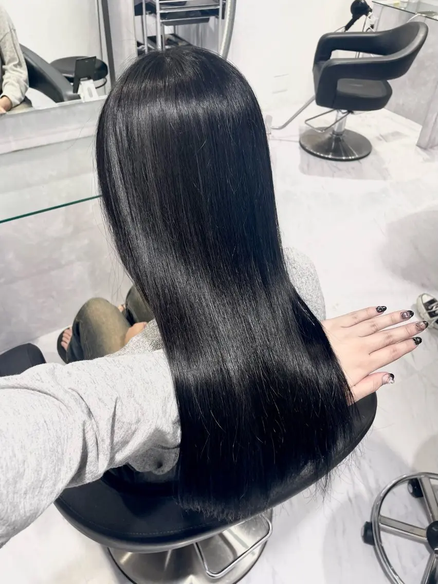 ロング カラー カット ヘアカラー トリートメント ヘッドスパ ヘアセット 表参道♡暗髪♡ 艶カラー♡アユミのヘアスタイル