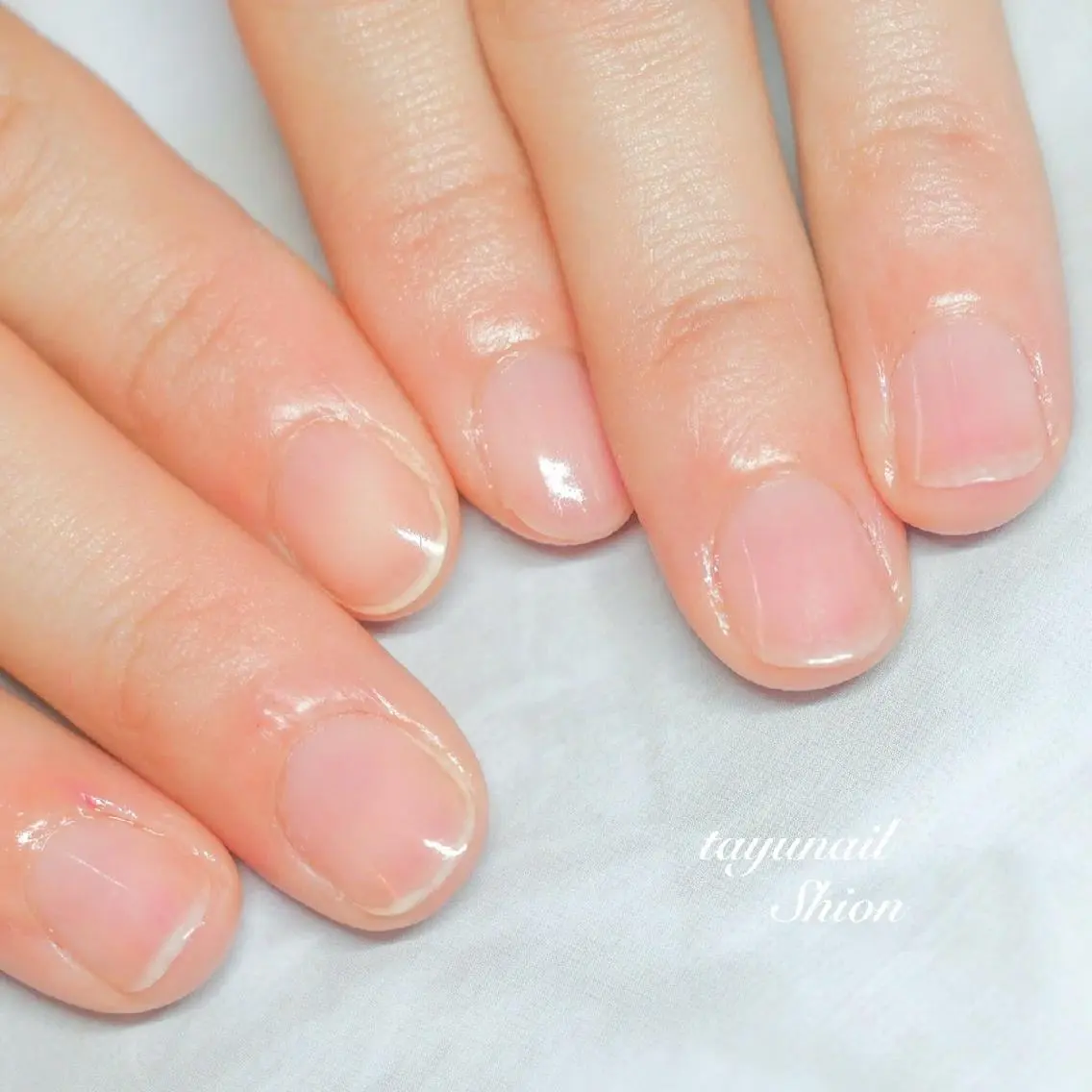 ネイル ブルー ジェルネイル パラジェル ピンク ネイルサロン 【たゆnail】のネイルデザイン