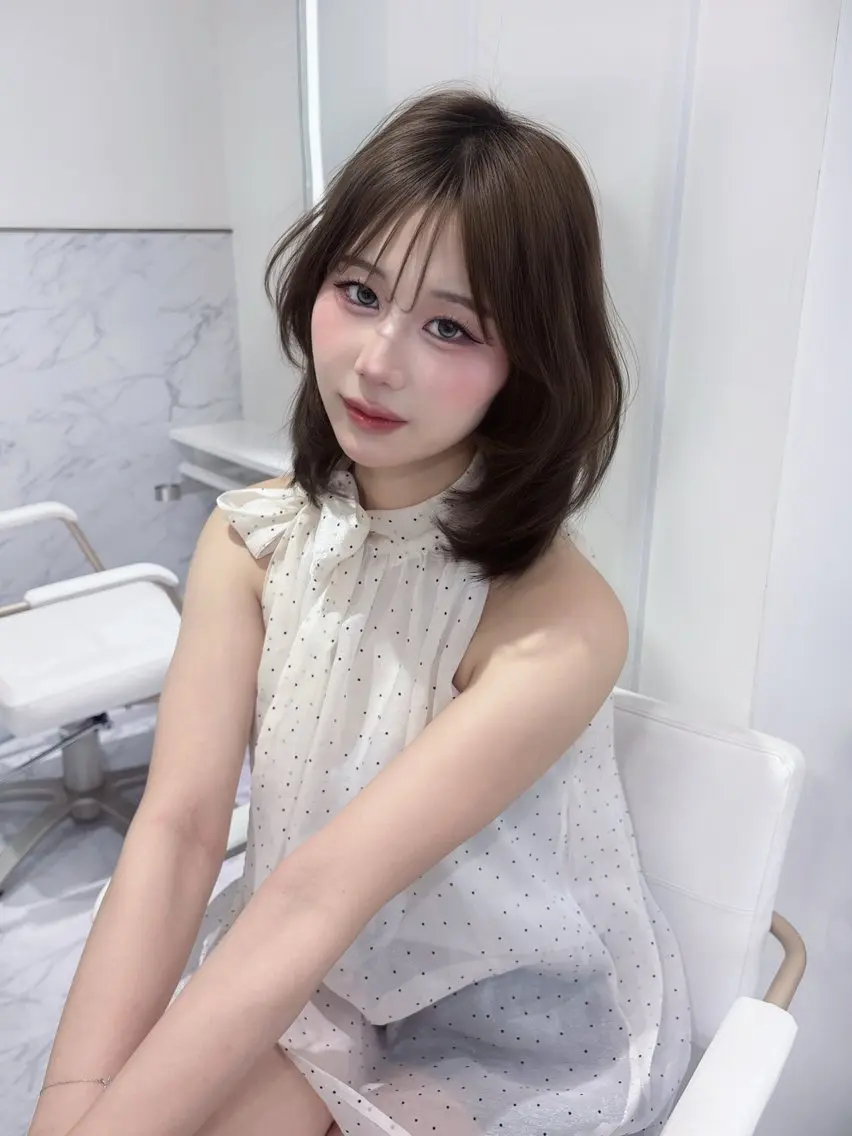 ミディアム カラー カット ヘアカラー トリートメント ParveMix🎀 稲垣 詞葉のヘアスタイル