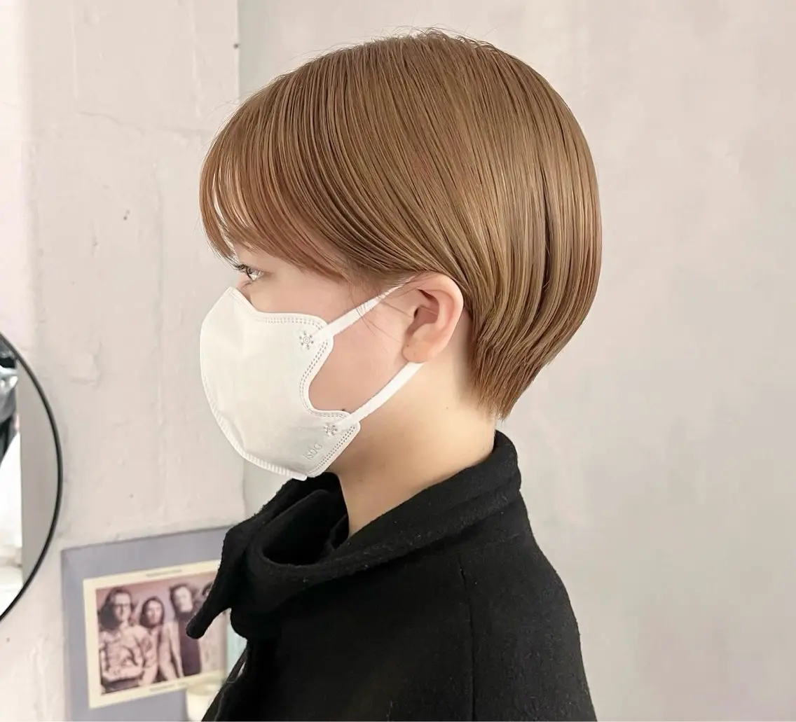 ショート 丸みショート ショートヘア カット ヘアカラー カット特化 /BLUET/新宿のヘアスタイル