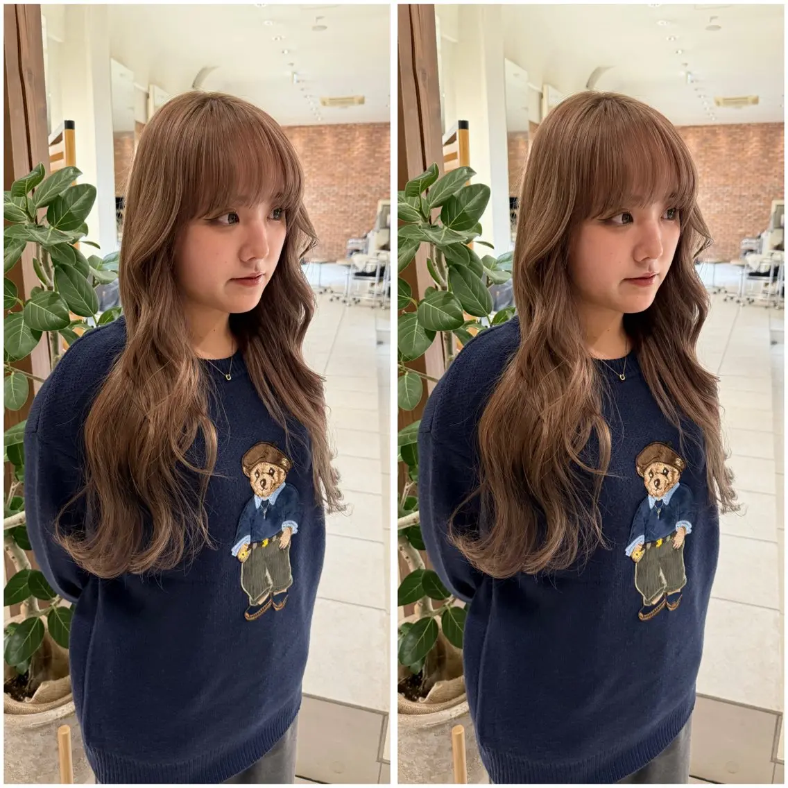 ロング ヘアカラー 中村未夢🤍ブリーチ なしダブルカラー🤍のヘアスタイル