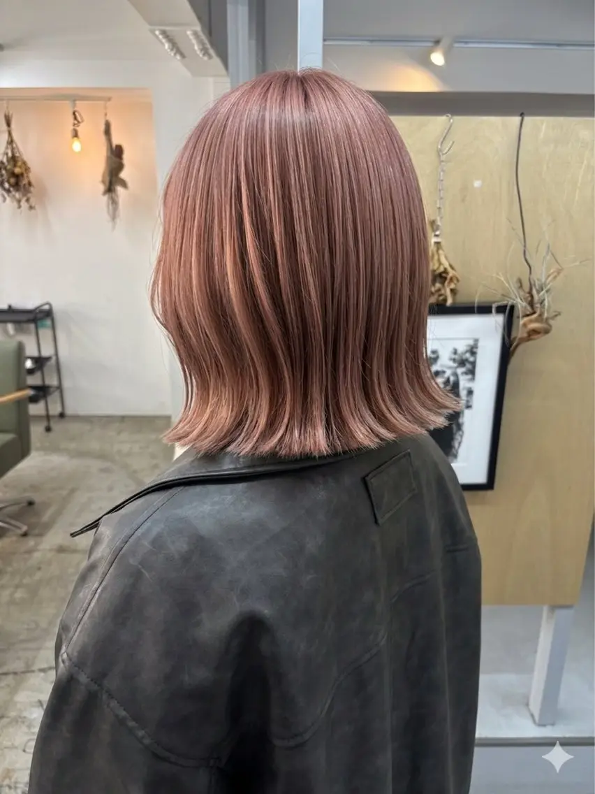 ミディアム ミディアムパーマ ボブ 髪質改善 レイヤーカット 縮毛矯正 カット ヘアカラー トリートメント Kaho/大阪心斎橋 ボブ/レイヤー/艶髪のヘアスタイル
