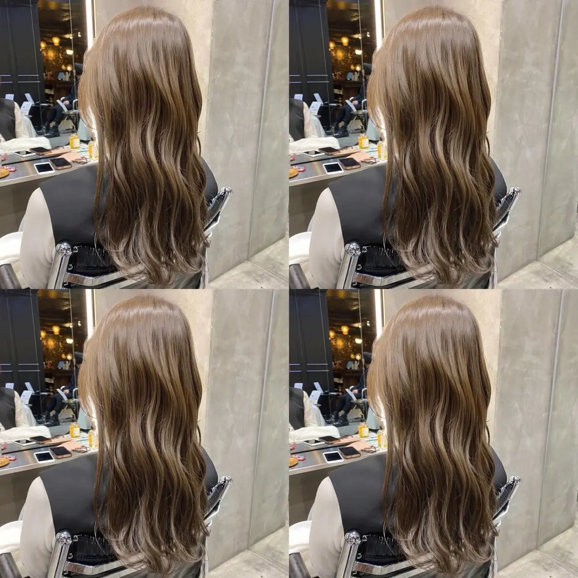 セミロング カラー ブリーチ ブラウンカラー ダブルカラー マロンブラウン ブリーチなしカラー カット ヘアカラー 透明感カラー🌿 グレージュ🐺陽介のヘアスタイル
